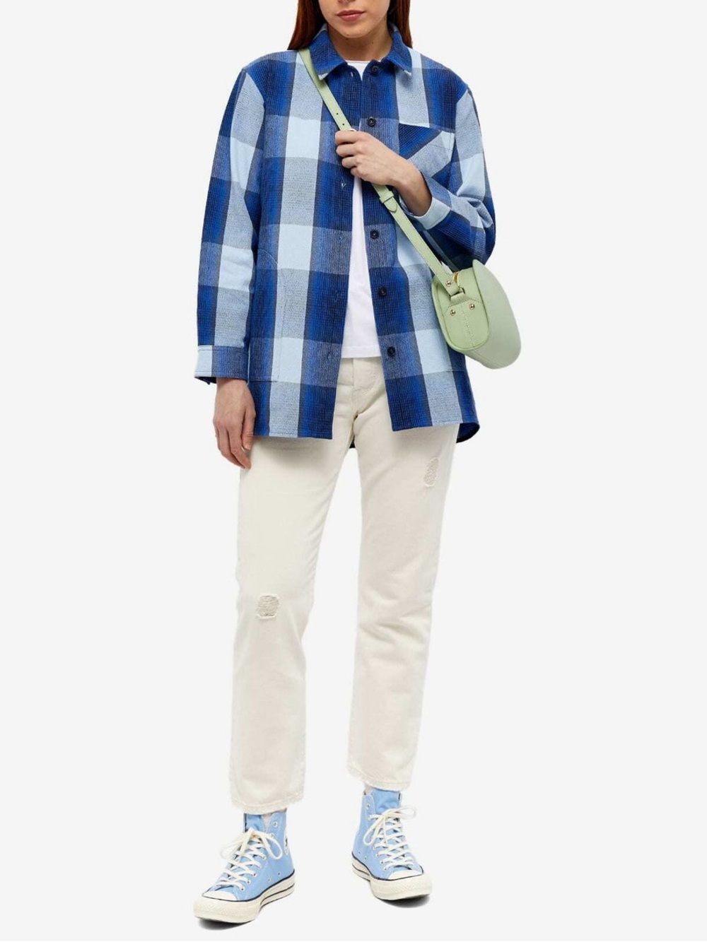 🇫🇷 A.P.C. Lisa Shacket blue check